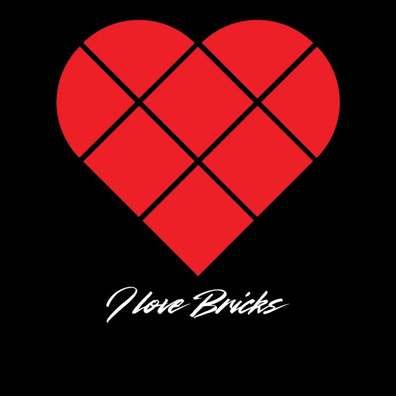 Klemmbausteine Herz: I Love Bricks