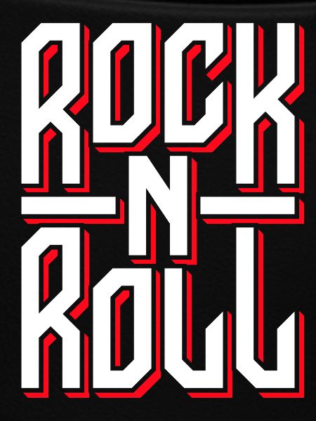 Mutiges Rock'n'Roll-Typografie-Design