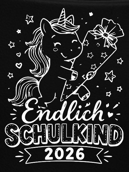 Endlich Schulkind 2026 Einhorn