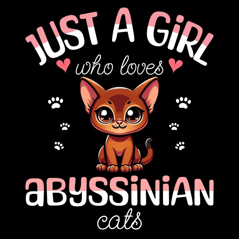 Mädchen liebt Abessinierkatze