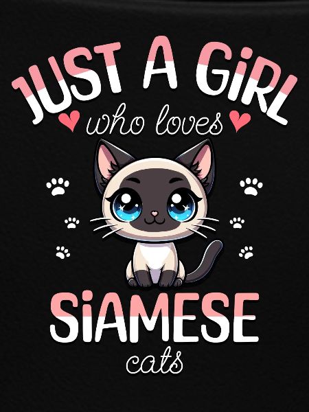 Mädchen liebt Siamkatze
