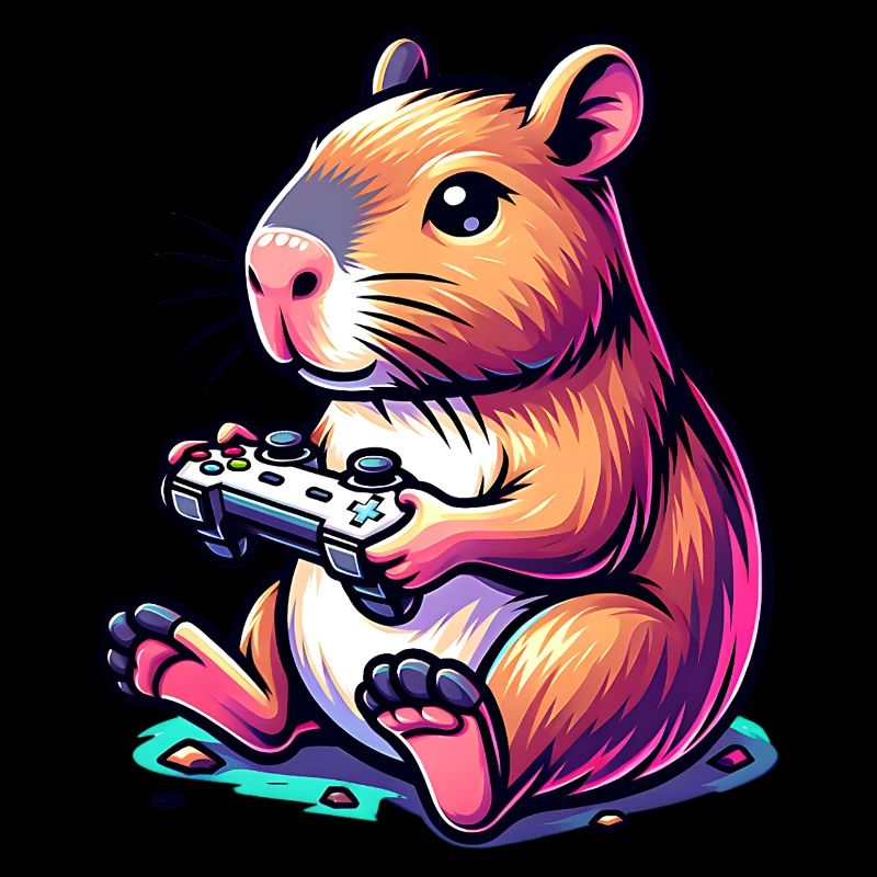 Pixel Art Video Games Gamer Capybara