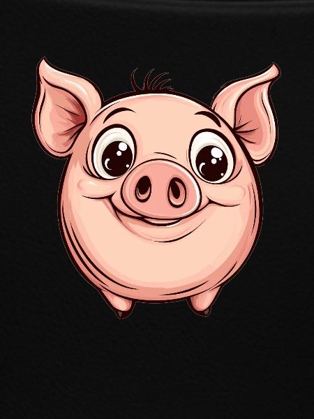 Fröhliches Kugelschwein