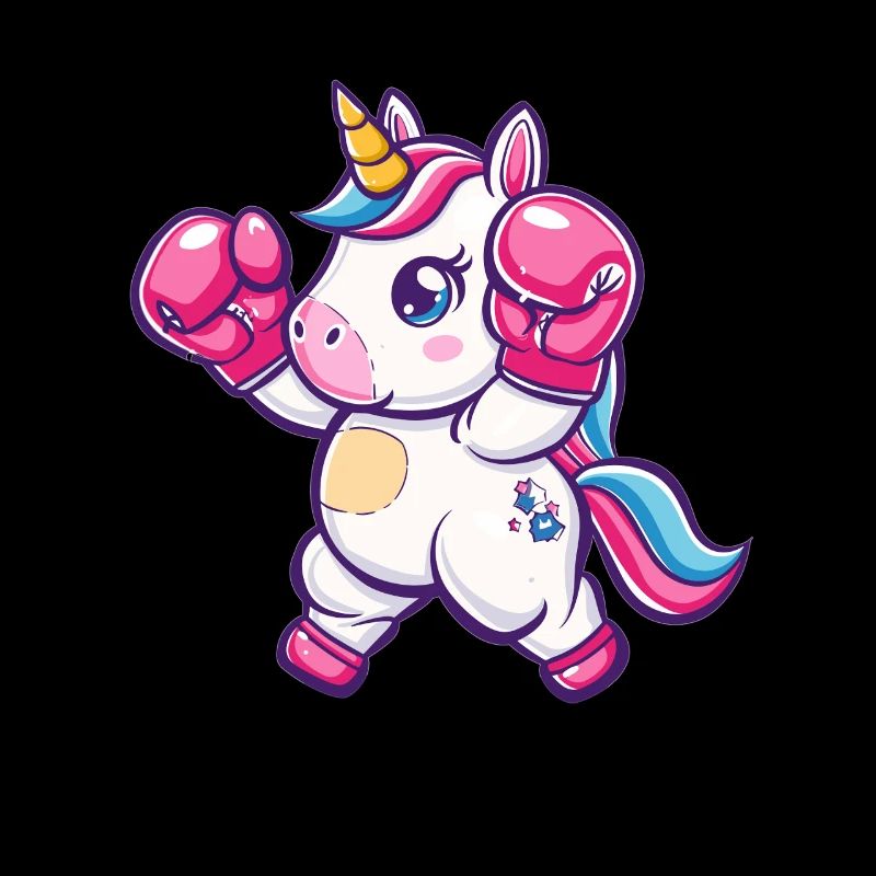 Licorne de boxe mignonne