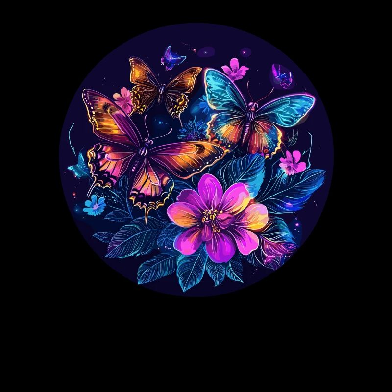 Glowing butterfly language