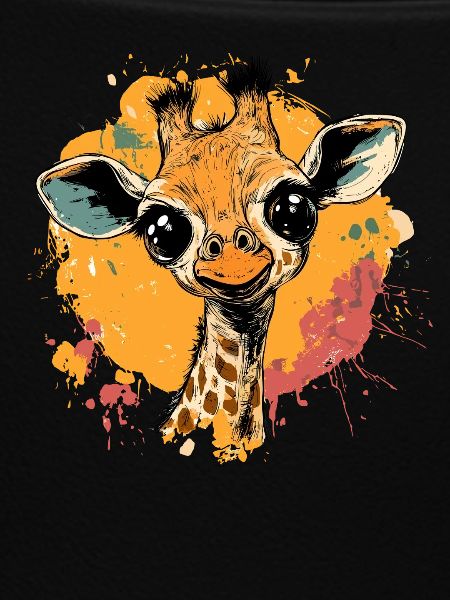 Giraffe im Farbklecks