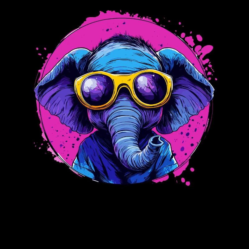 Cool elephant in sunglasses