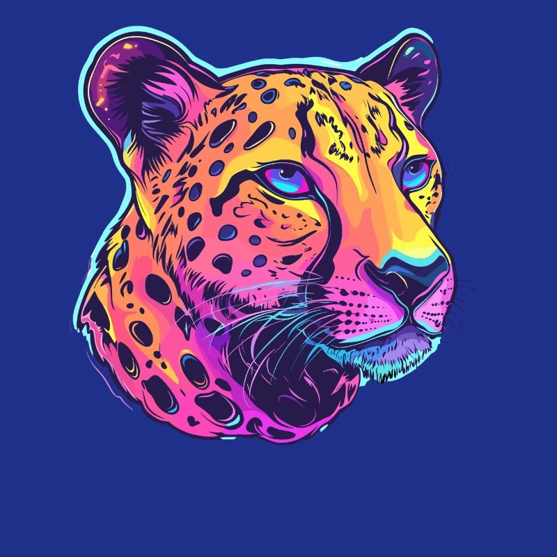 Léopard coloré Pop Art