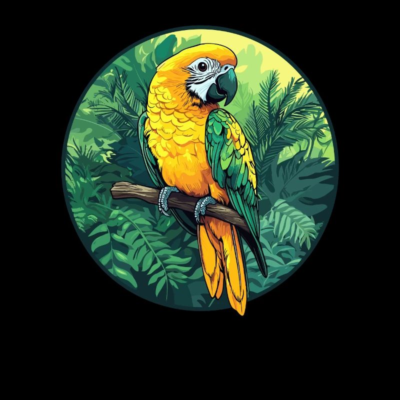 Perroquet dans la jungle