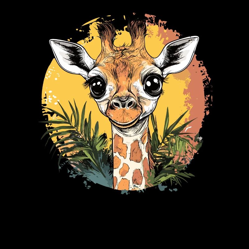 Curious Giraffe Illustration