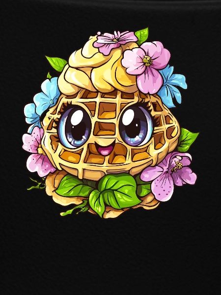 Fröhliche Blumen Waffel