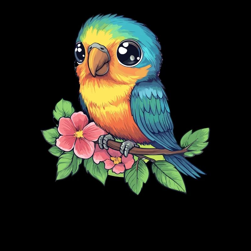 Oiseau tropical coloré