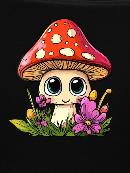 Toadstool with flowers