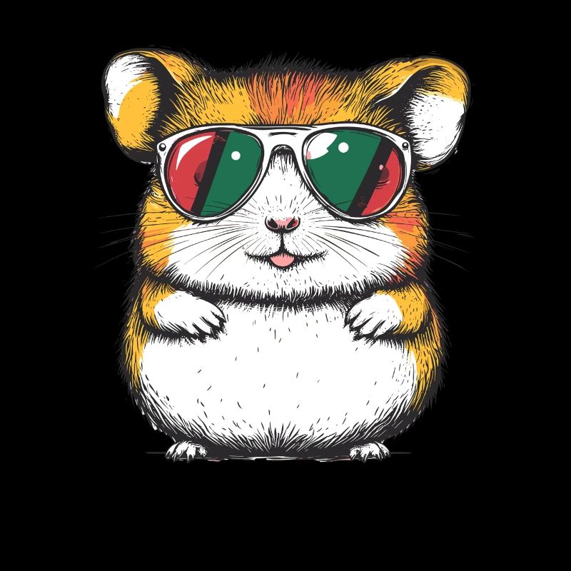 Cooler Hamster mit Brille