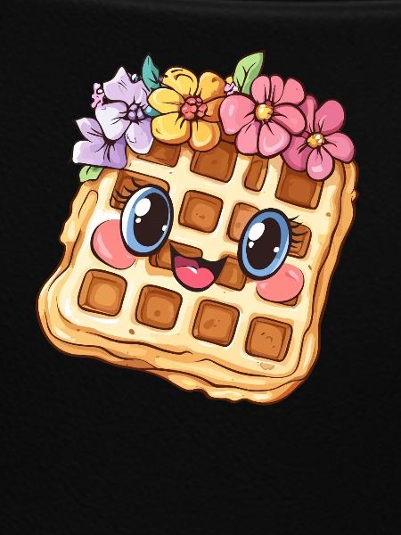 Waffel mit Blumen