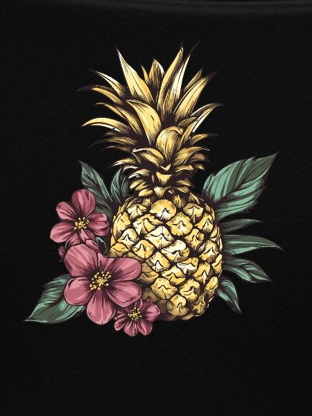 Ananas mit Blüten