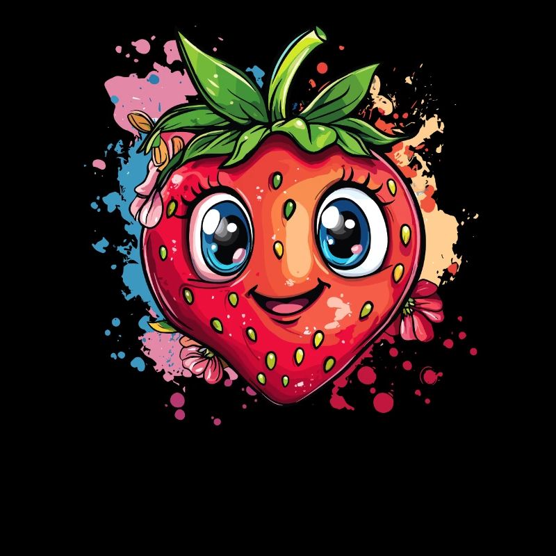Fraise joyeuse colorée