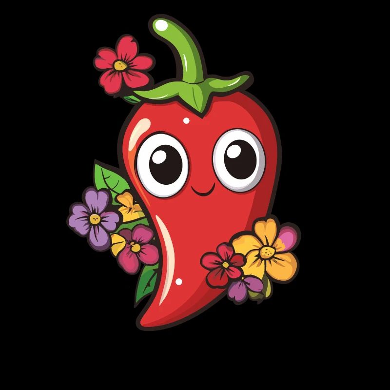 Chili avec des amis des fleurs
