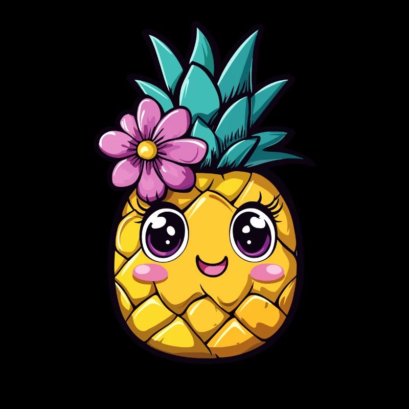 Ananas mit Blume