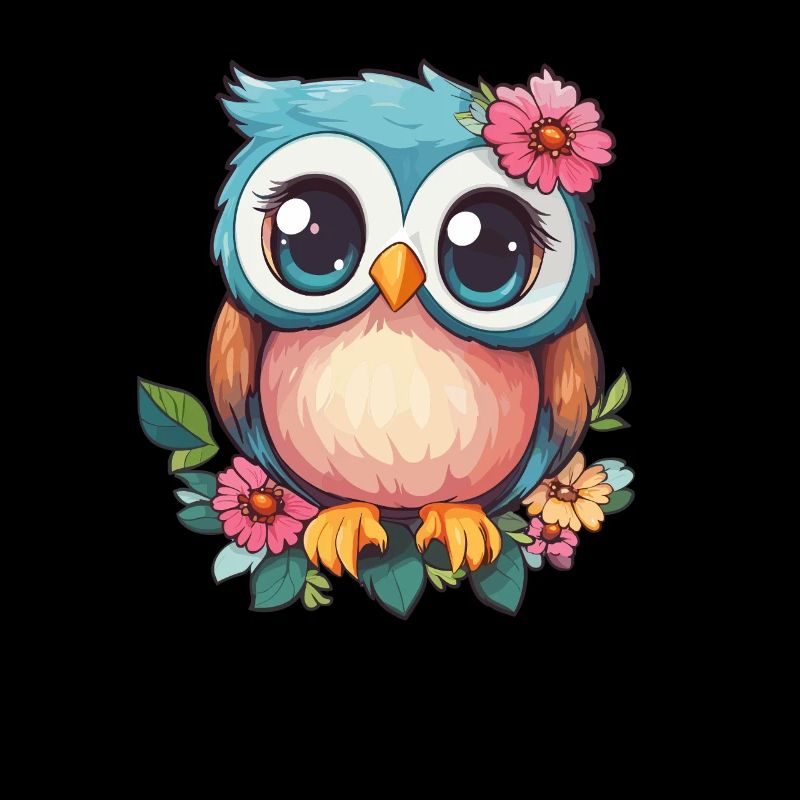 Flower Owl with Charm