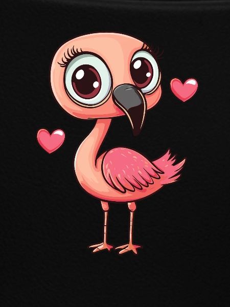 Flamingo mit Herz