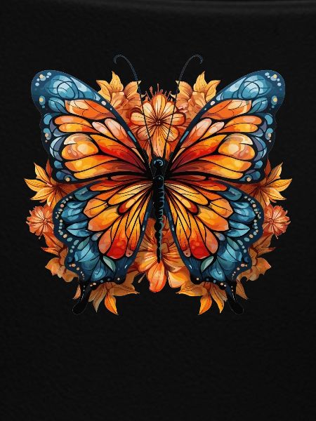 Papillon avec des fleurs