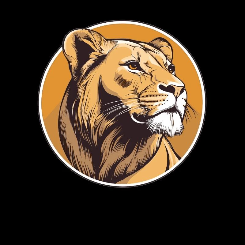 Stolze Löwin mit Blick