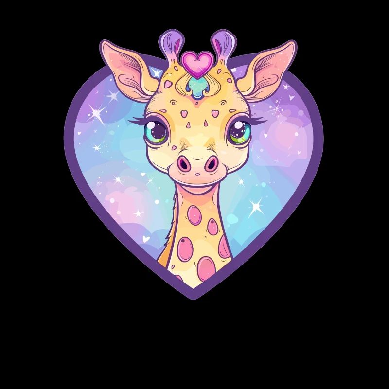 Herzgiraffe mit Glitzerblick