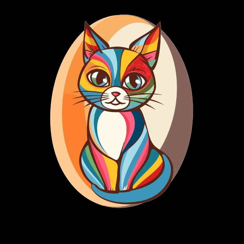 Chat Pop Art coloré