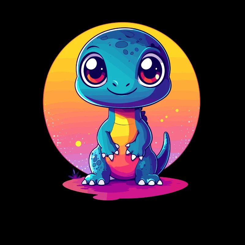 Dino au coucher du soleil