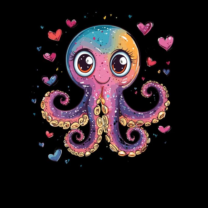 Oktopus mit Herzchen