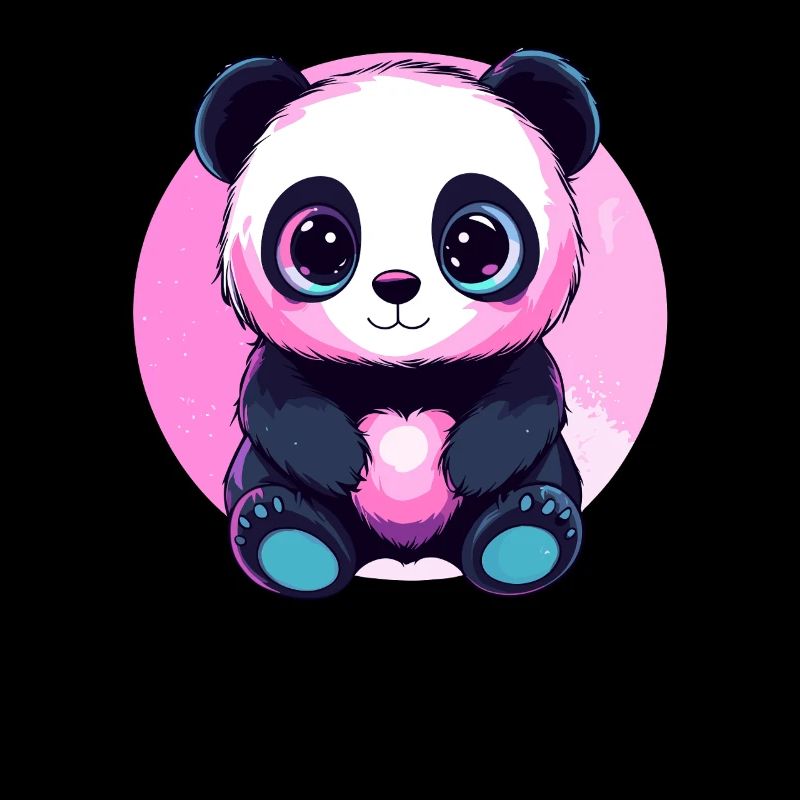 Panda Coeur Rose