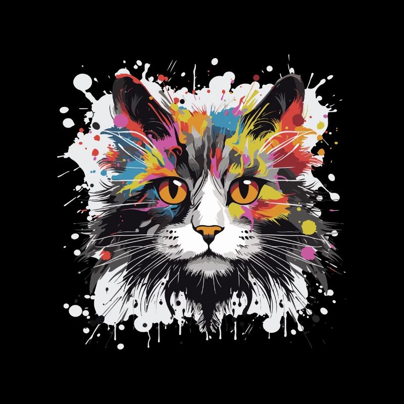 Katze Symbol Tier Pop Art Kopf