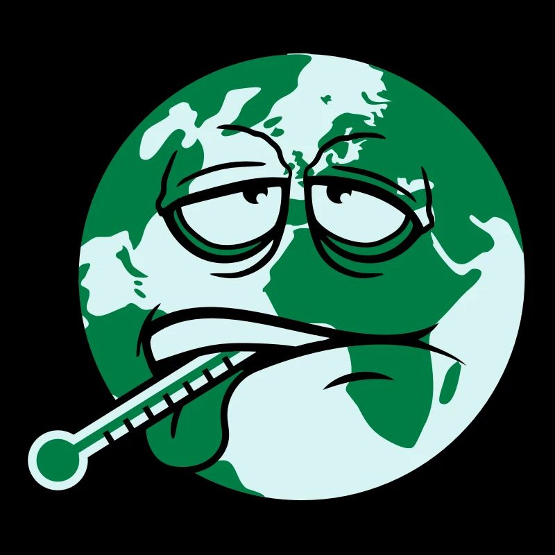 erde krank virus bakterien thermometer menschheit