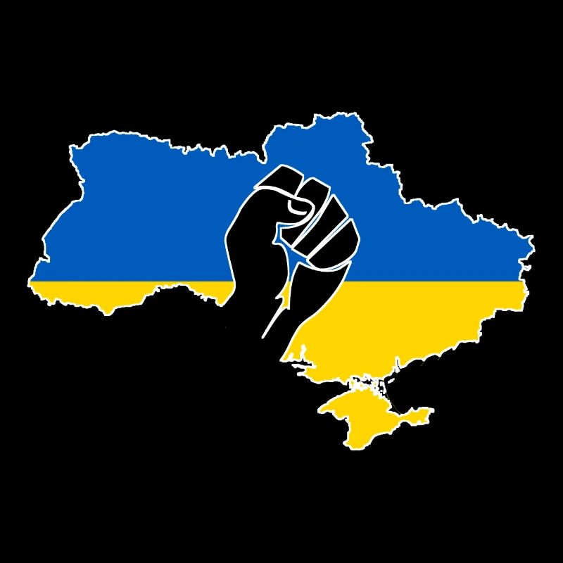 Ukraine Faust Flagge stolz Geschenk Heimat Kiew