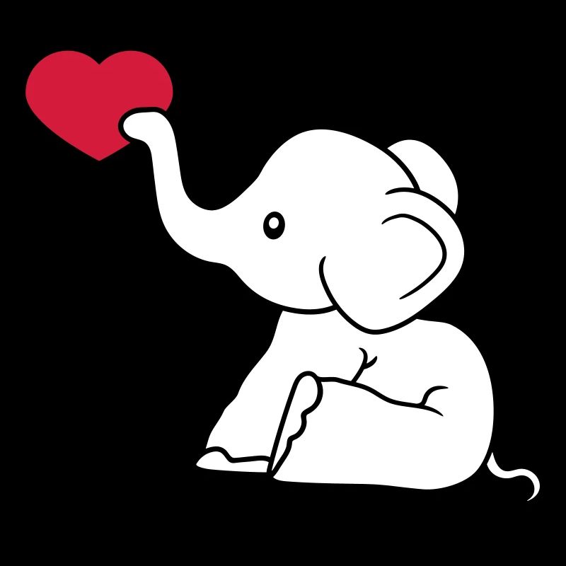 herz liebe schenken verliebt elefant sitzend suess