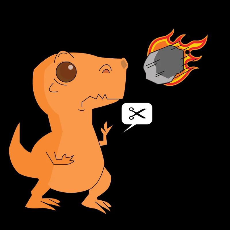 Dinosaur stone paper scissors