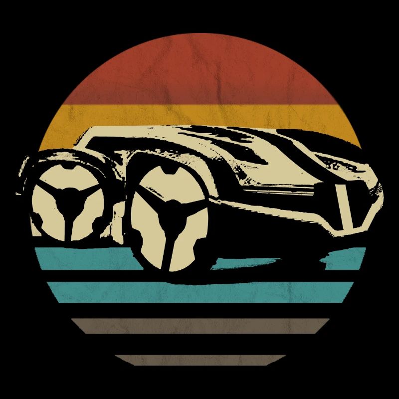 Rasenmähen Mähroboter retro