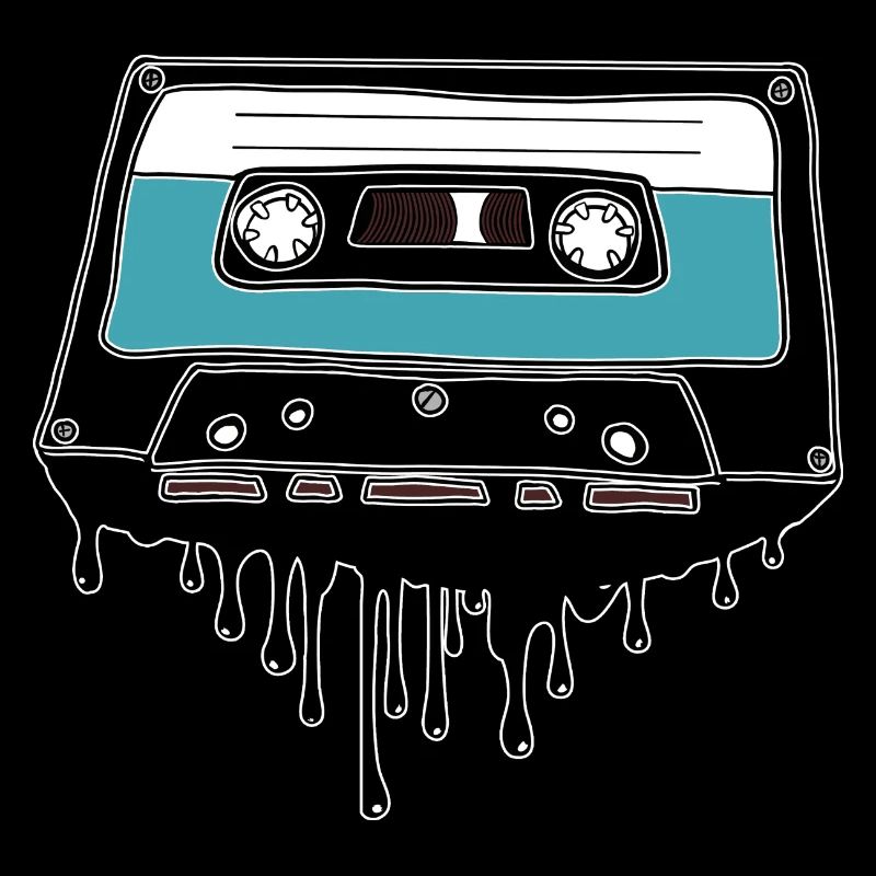 Kassette schmelzend 80's Motiv