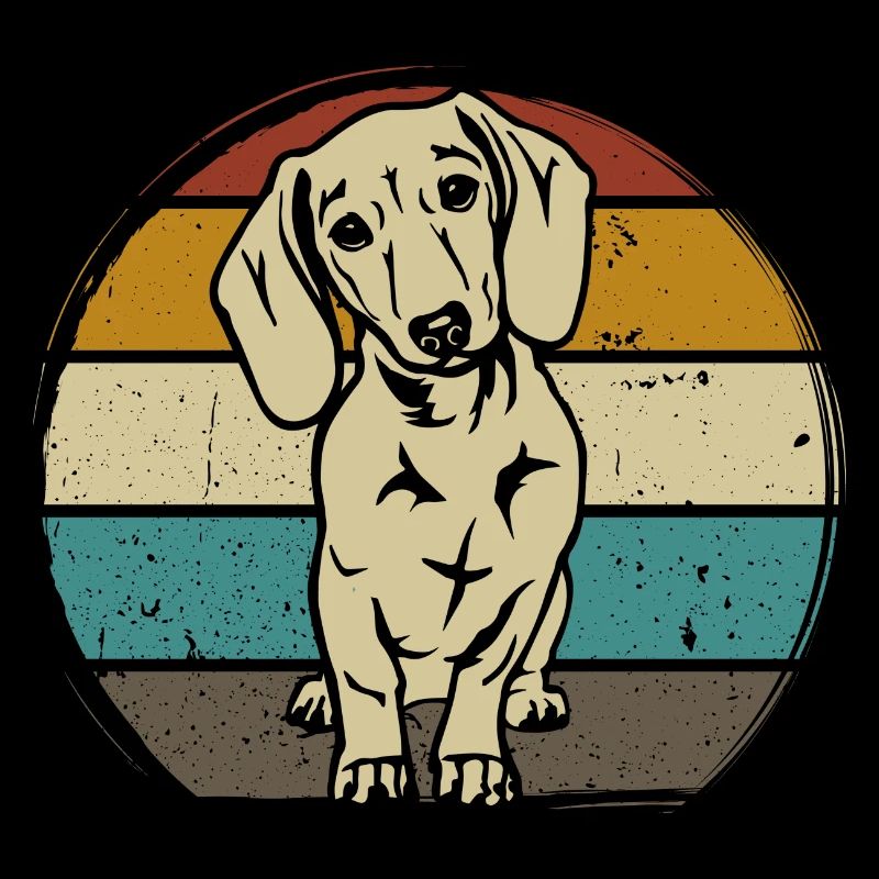 Teckel Race Teckel Teckel 70s 80s rétro