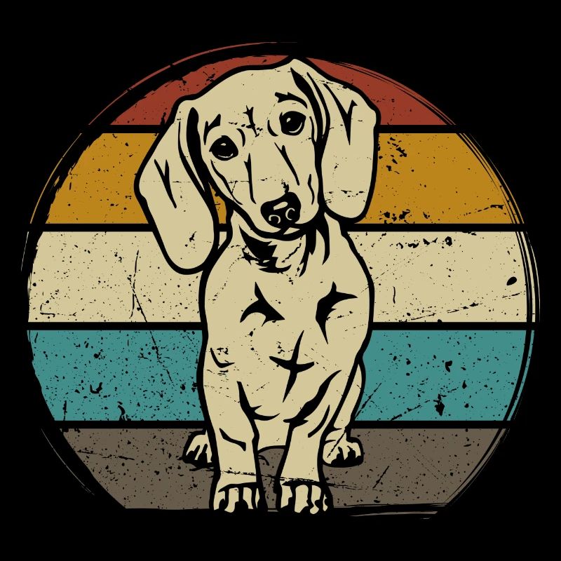 Teckel Race Teckel Teckel 70s 80s rétro