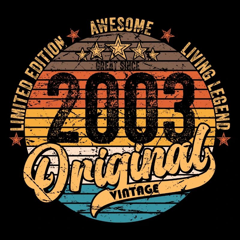 2003 Anniversaire né en 2003 Retro Vintage