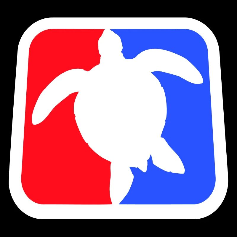 Water turtle sport logo red blue icon cool