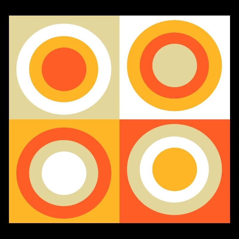 70s Pattern Retro Hippie Flowers Power