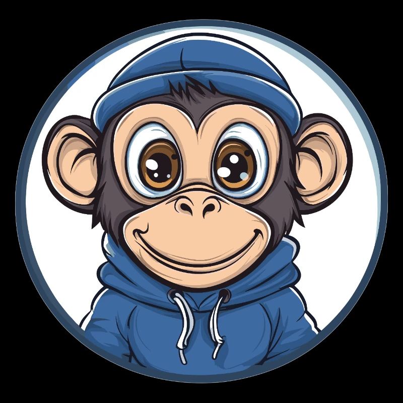 Singe cool avec capuche