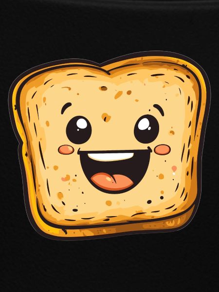 Laughing toast bread