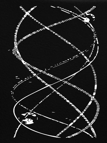 Abstrakte Linienspirale