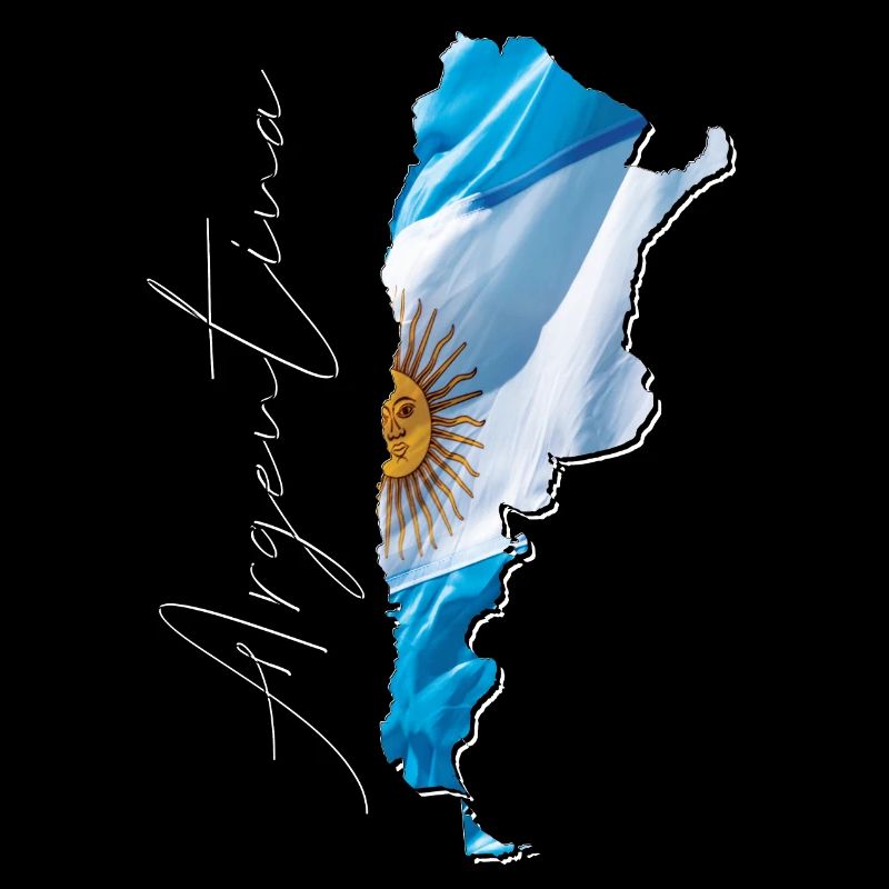 Drapeau de l’Argentine sur la carte de l’Argentine FR