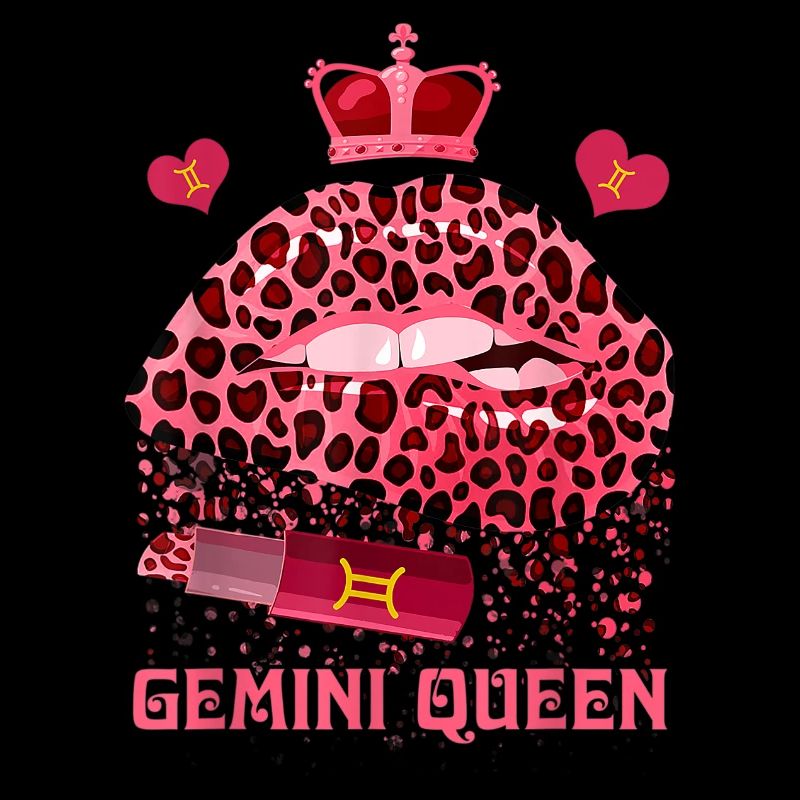 Gemini Mädchen pinke Lippen Mädchen Leoparden