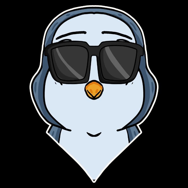 cooler Pinguin mit Sonnenbrille